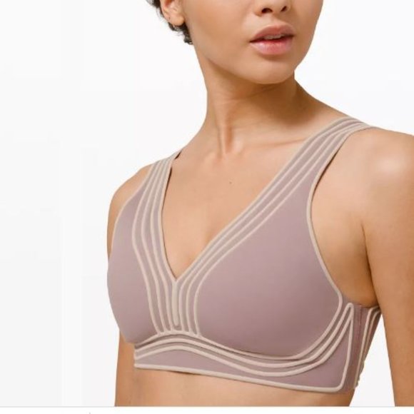 lululemon athletica Other - ☀️Host Pick☀️ LULULEMON GET IN LINE VIOLET CREAM YOGA BRA! Size 4